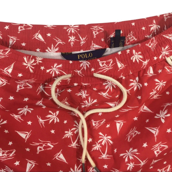 SH192 Polo Ralph Lauren Designer Lined Beach Swim Trunks  L - Picture 3 of 6